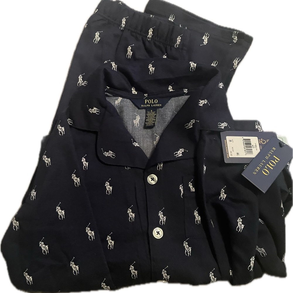 *BRAND NEW* Polo Ralph Lauren Size 8 Long Sleeve Shirt & Pants PJ Set